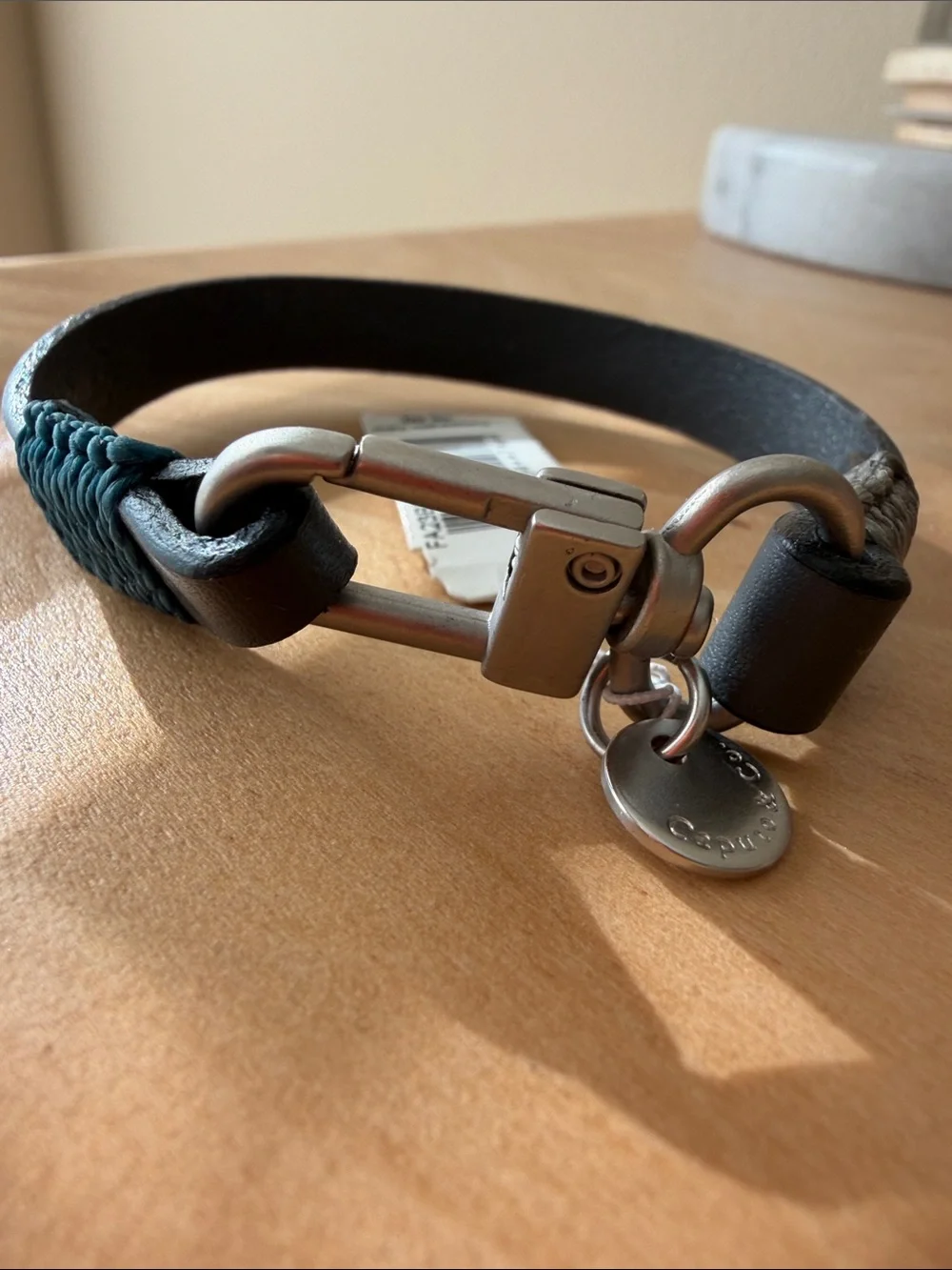 NWT Leather Men’s Bracelet with Silver Hardware From Nordstrom
